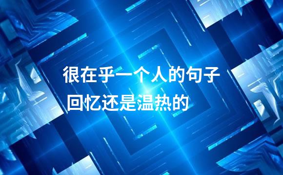 很在乎一个人的句子 回忆还是温热的